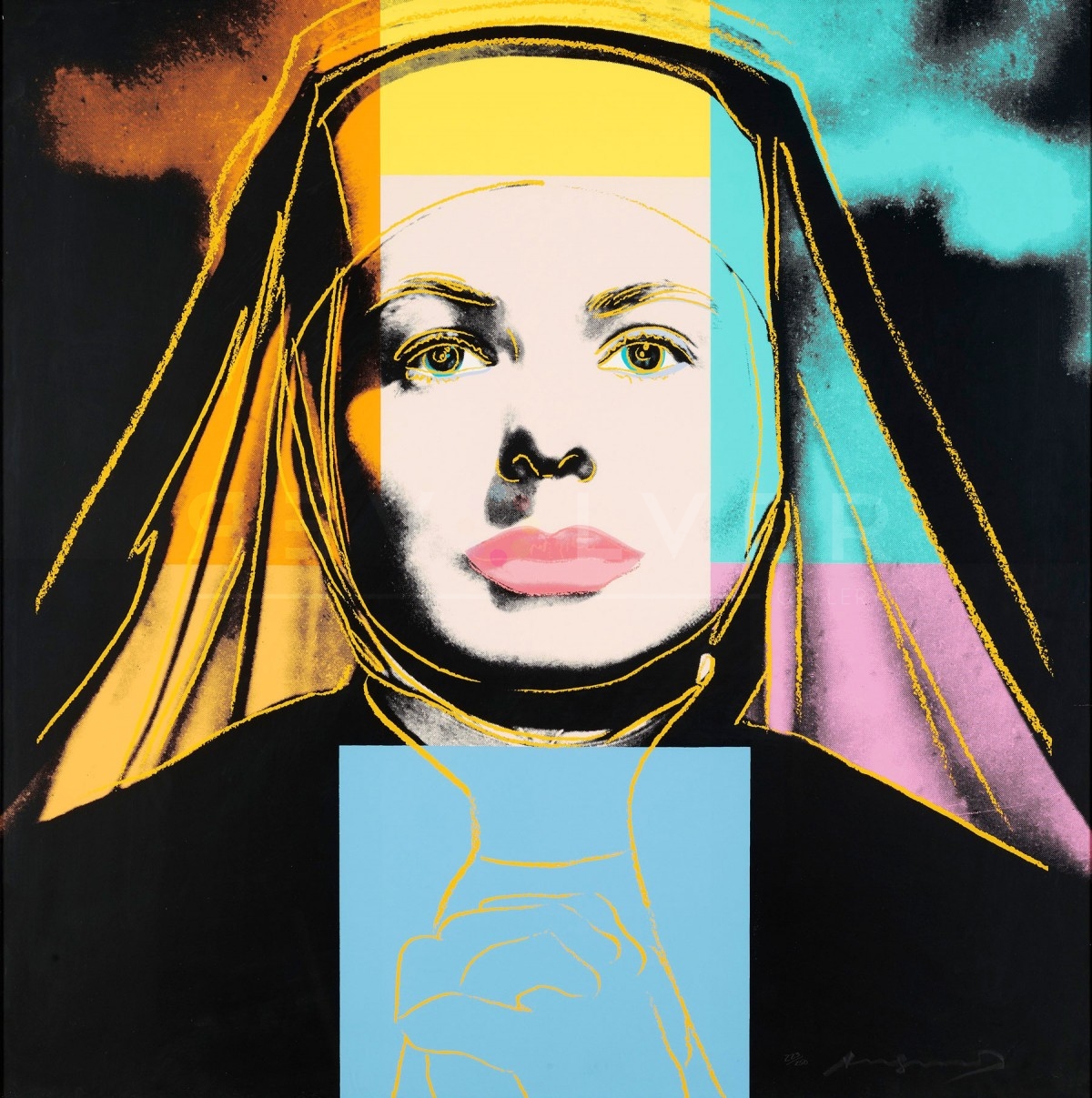 The Nun, Ingrid Bergman (fs Ii.314) by Andy Warhol