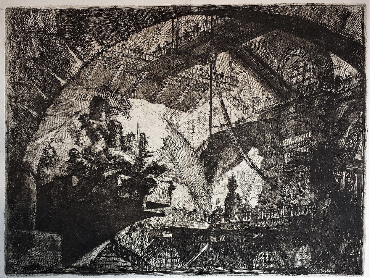 Prisoners On A Projecting Platform, 2nd State by Giovanni Battista Piranesi