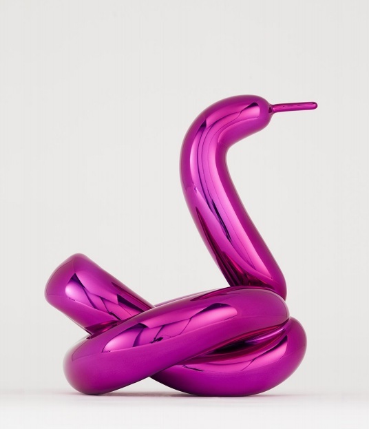 Balloon Swan (magenta) by Jeff Koons