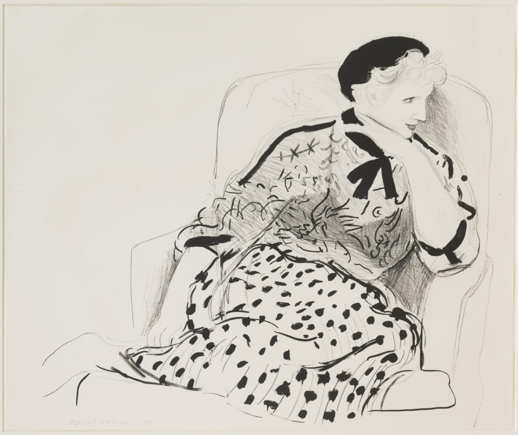 Celia In An Armchair by David Hockney