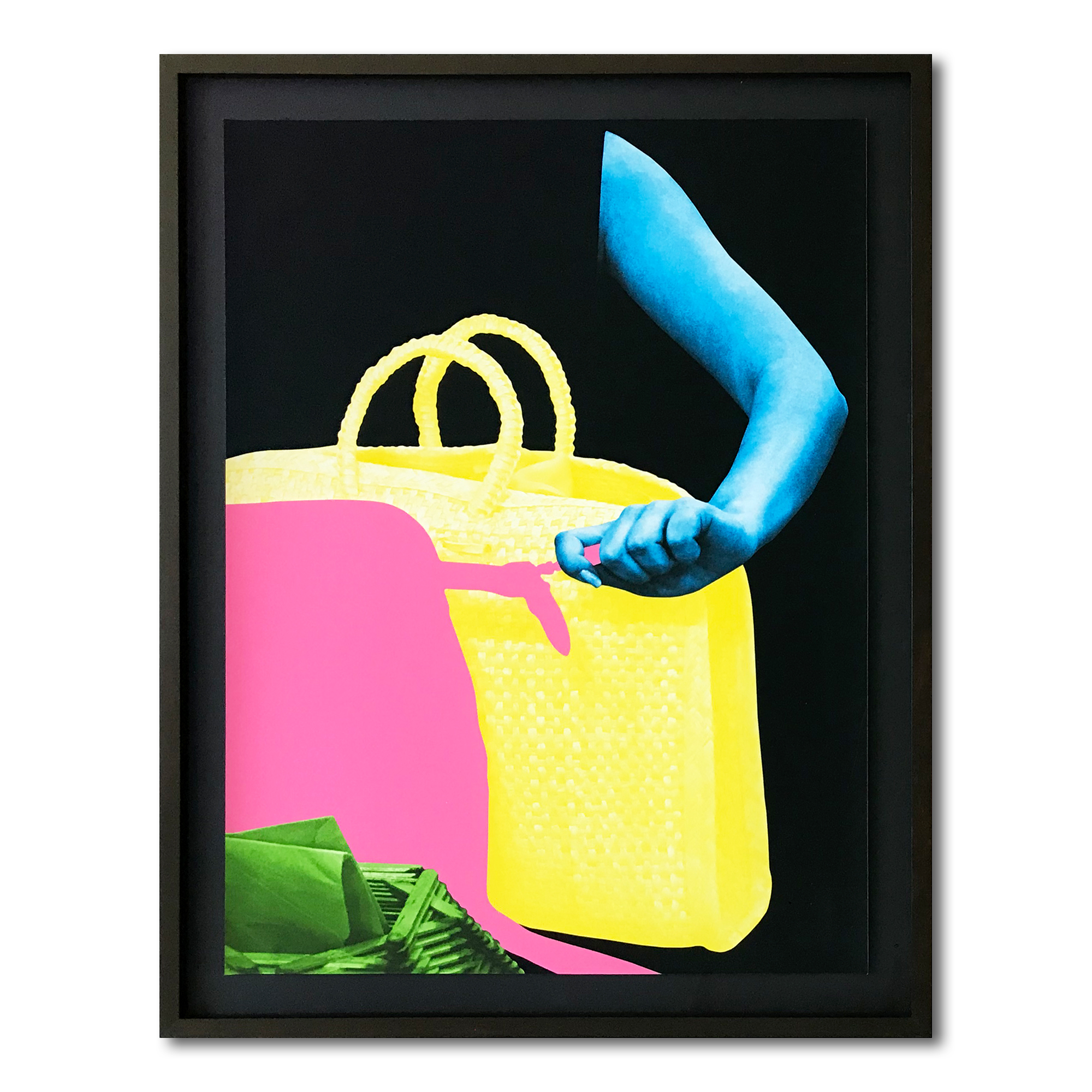 Arm, Two Bags And Envelope Holder by John Baldessari