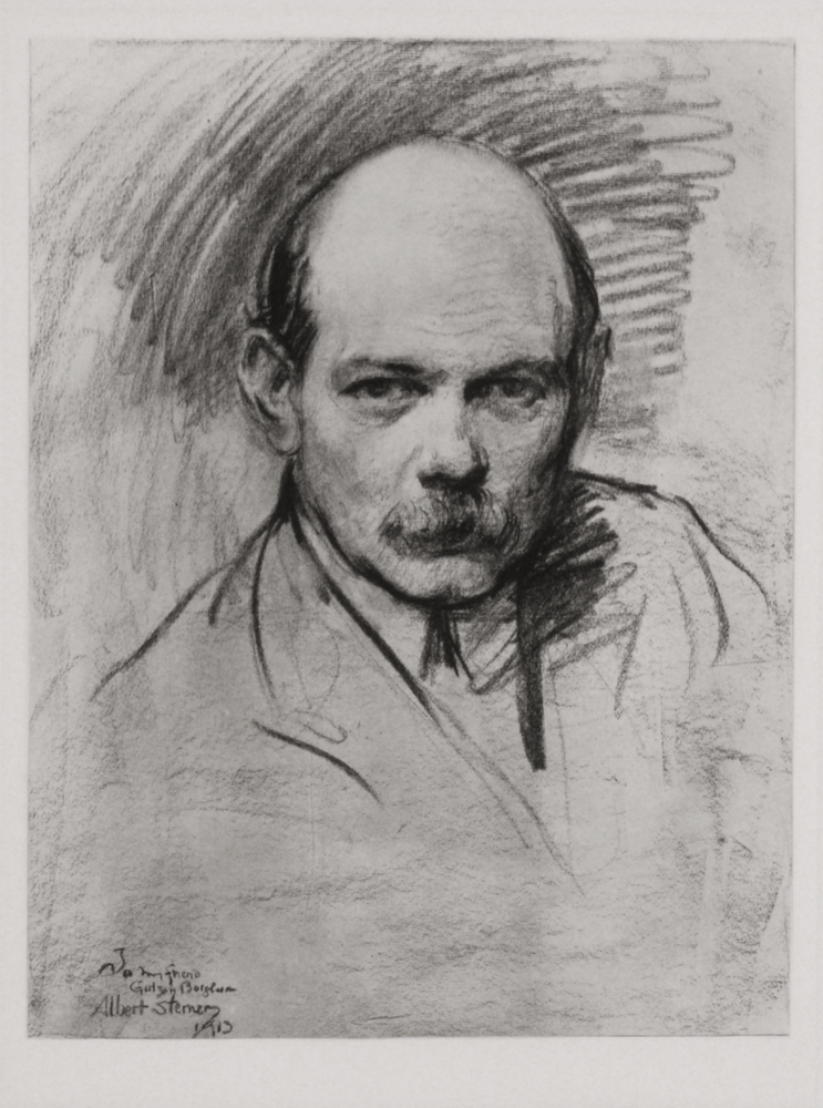 Portrait Of Gutzon Borglum By Albert Sterner by Gutzon Borglum