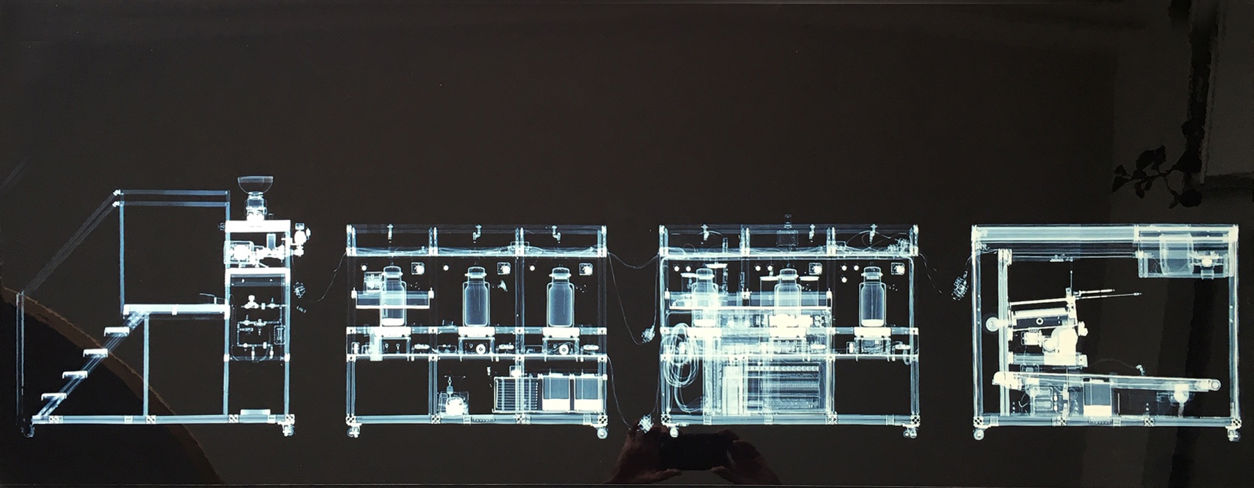 Cloaca X Rayed B/w by Wim Delvoye