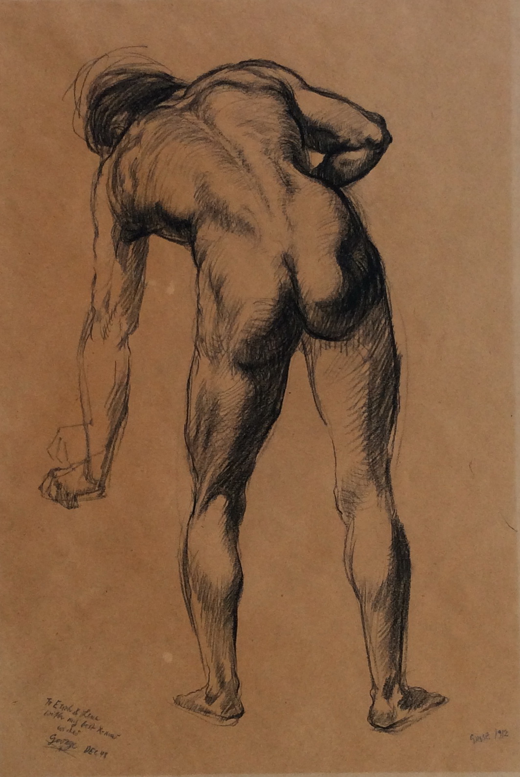 Nude Male Figure by George Grosz