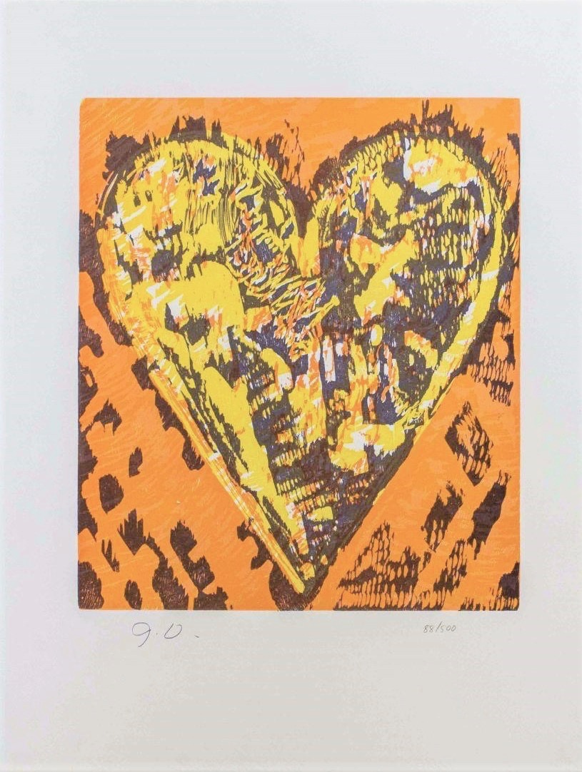 Woodcut Heart by Jim Dine