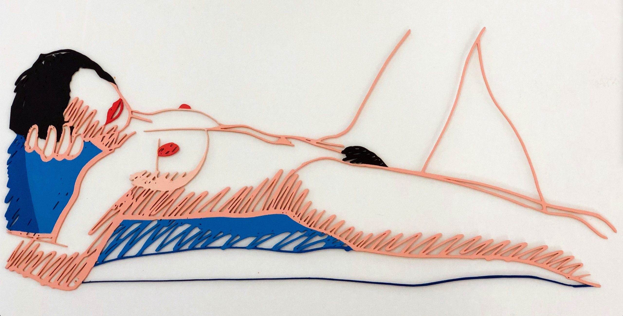 Monica Lying On Her Back by Tom Wesselmann