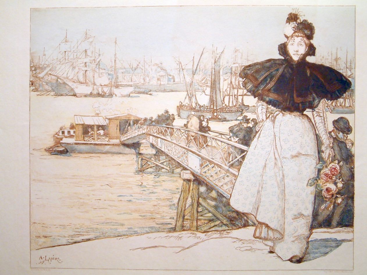 Woman By A Jetty by Auguste Louis Lepere