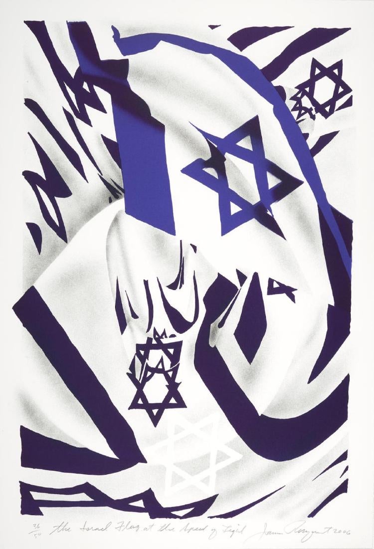 The Isreal Flag At The Speed Of Light by James Rosenquist