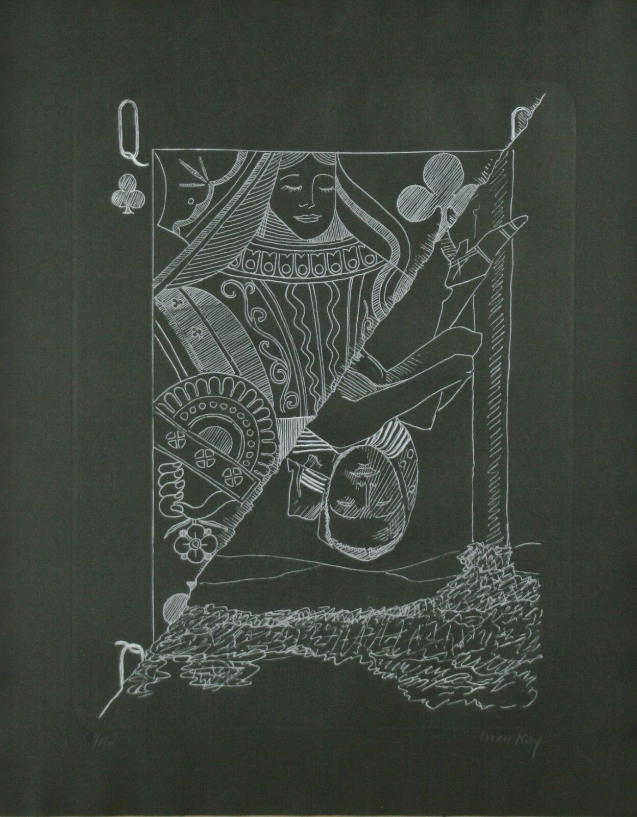 Queen Of Spades by Man Ray