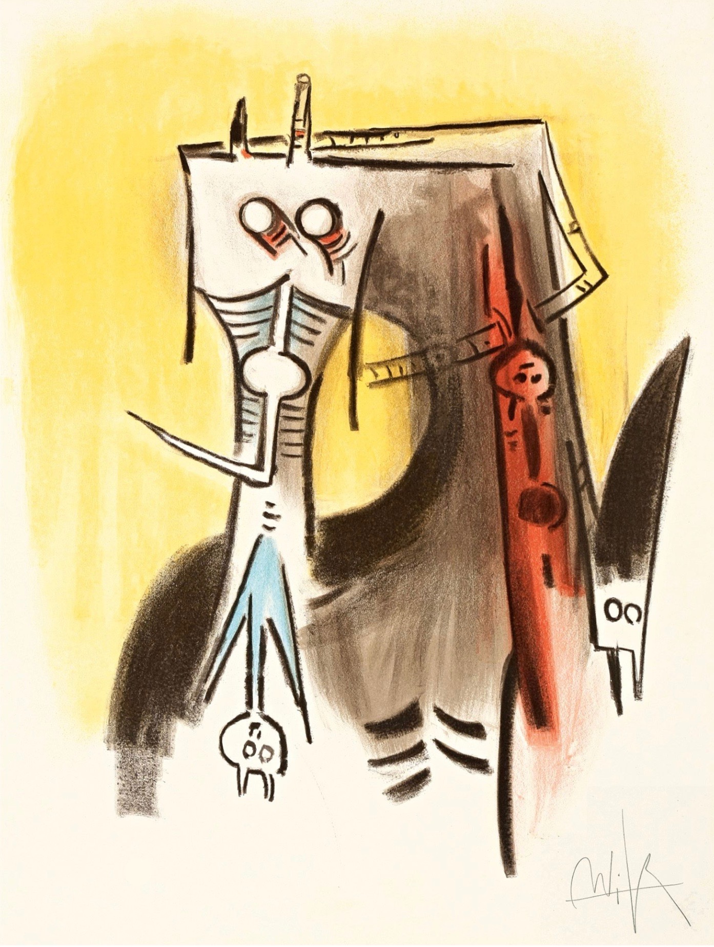 Le Regard Vertical #1 by Wifredo Lam