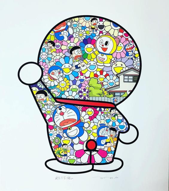 Doraemon In The Field Of Flowers by Takashi Murakami