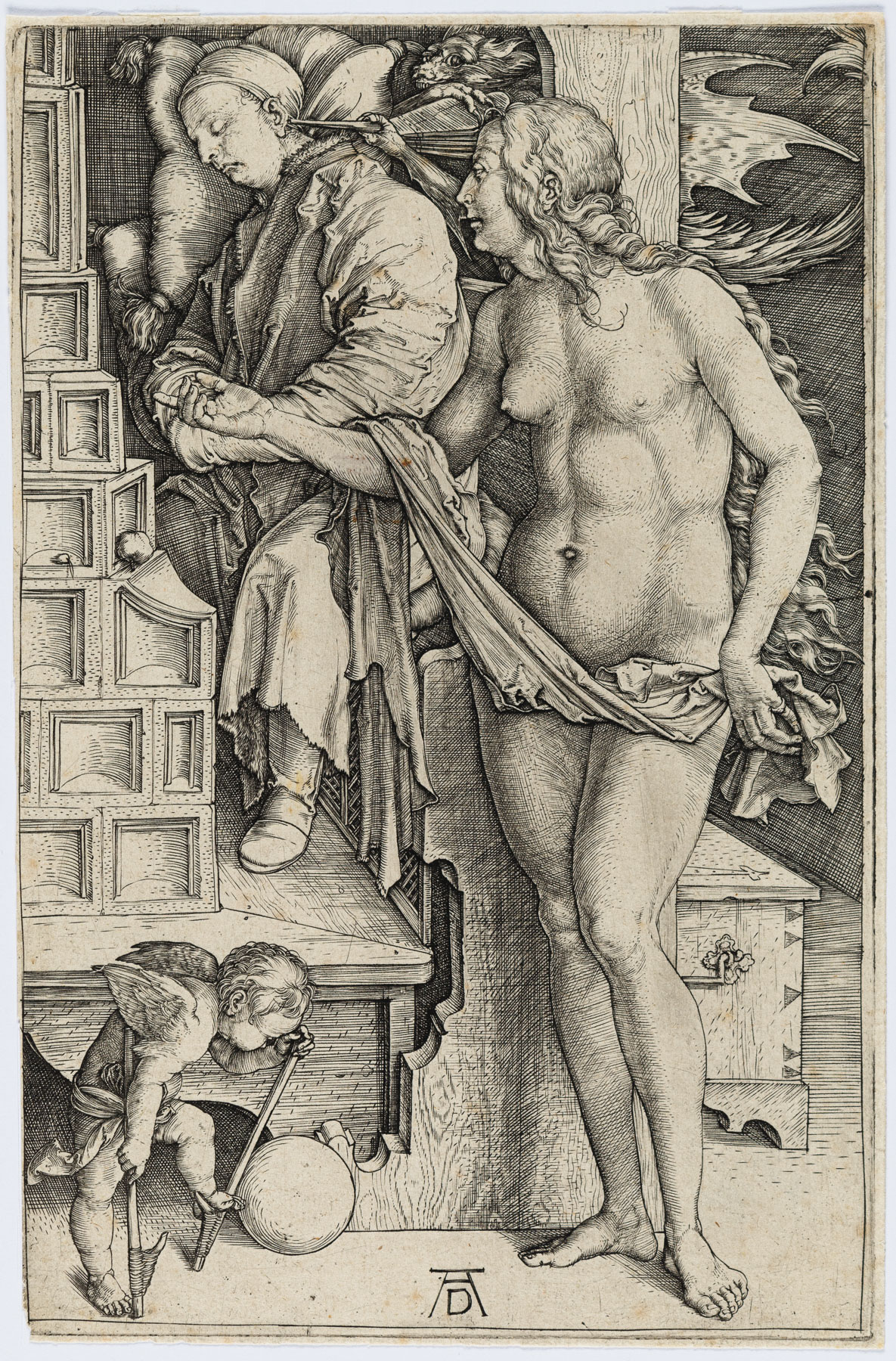 The Dream Of The Doctor (the Temptation Of The Idler) by Albrecht Dürer