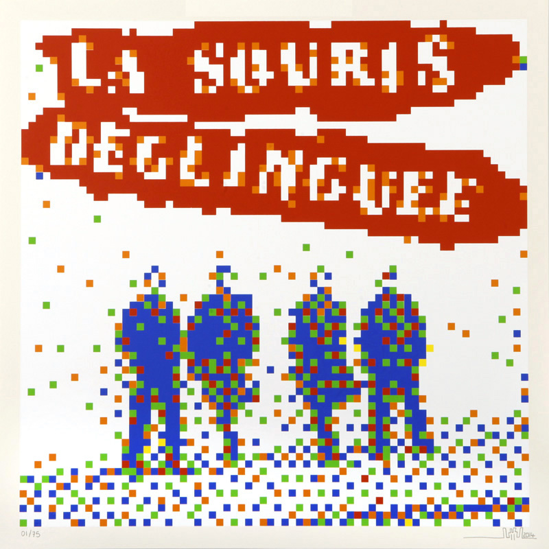 La Souris Delinguee by Invader