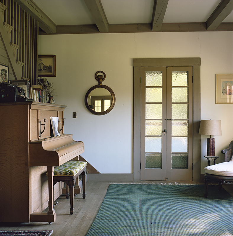 Piano Room Porch Door And Round Mirror by Shellburne Thurber