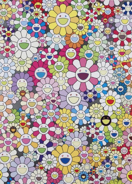 An Homage to Yves Klein Multicolor B by Takashi Murakami