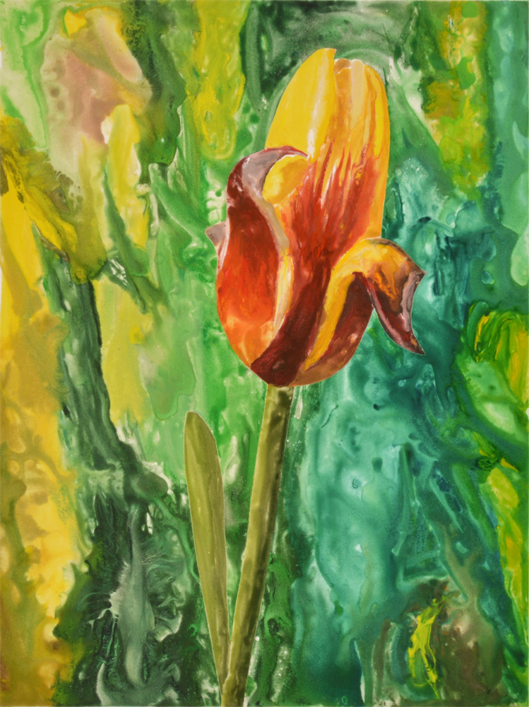 Yellow Tulip 3 by Sari Davidson