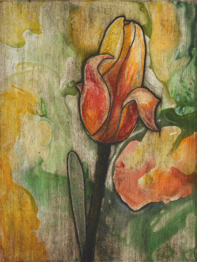 Yellow Tulip 5 by Sari Davidson