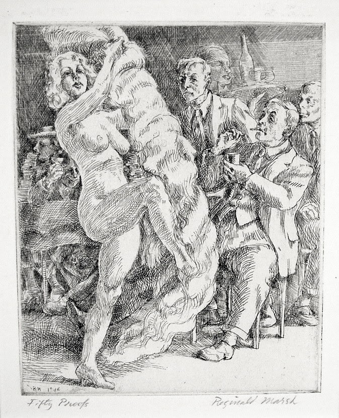 Fan Dance at Jimmy Kelly’s by Reginald Marsh