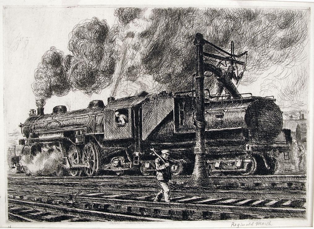 Loco-Erie Watering by Reginald Marsh