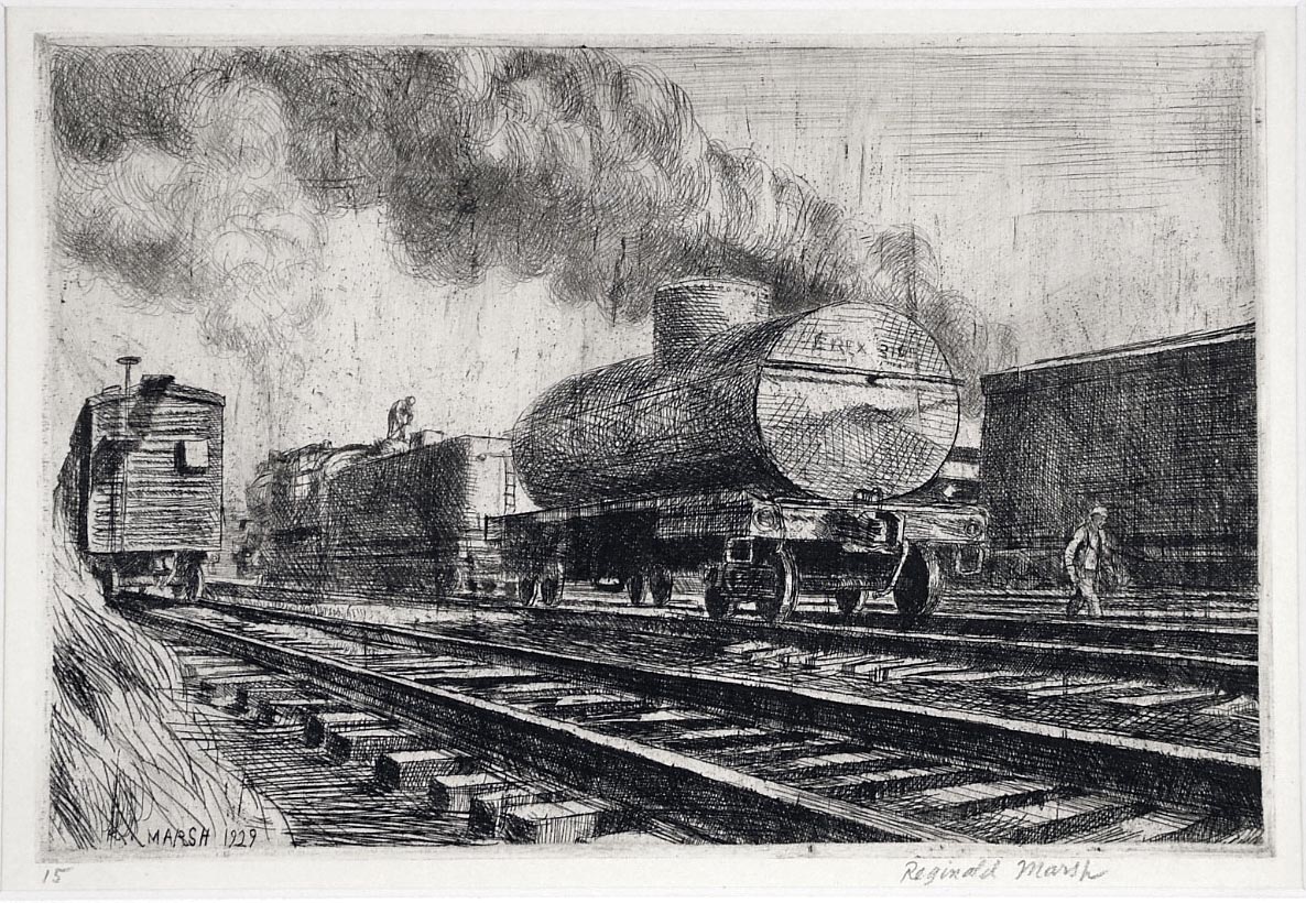 Tank Car Rail by Reginald Marsh