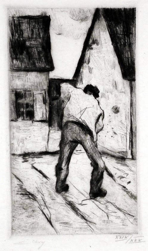 Grabender Bauer (Farmer Digging) by Lesser Ury