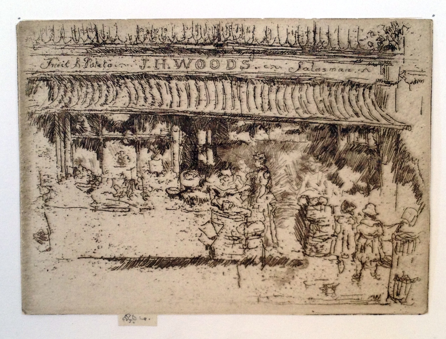 J.H. Woods’ Fruit Shop, Chelsea by James Abbott McNeill Whistler