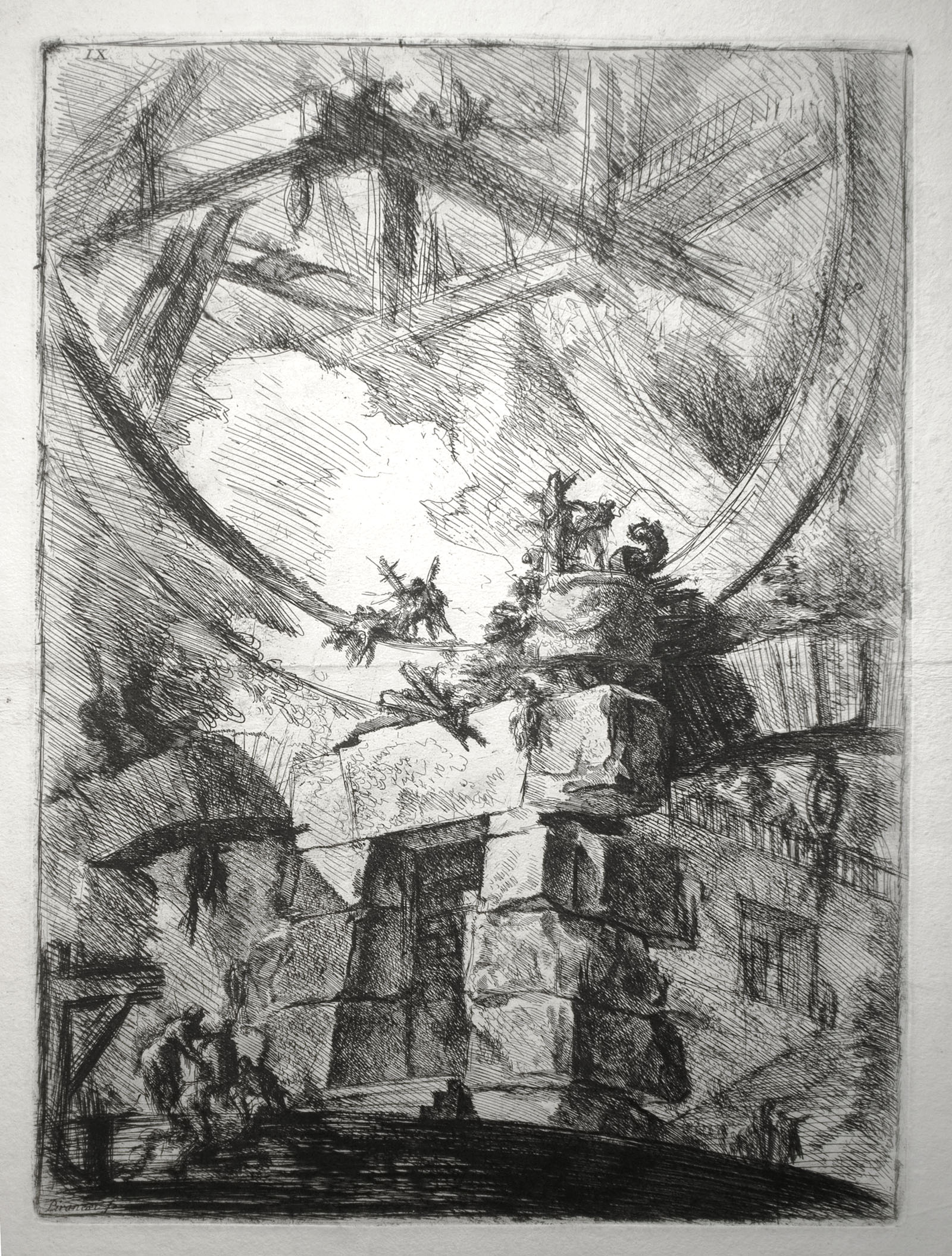 The Giant Wheel (2nd State) by Giovanni Battista Piranesi