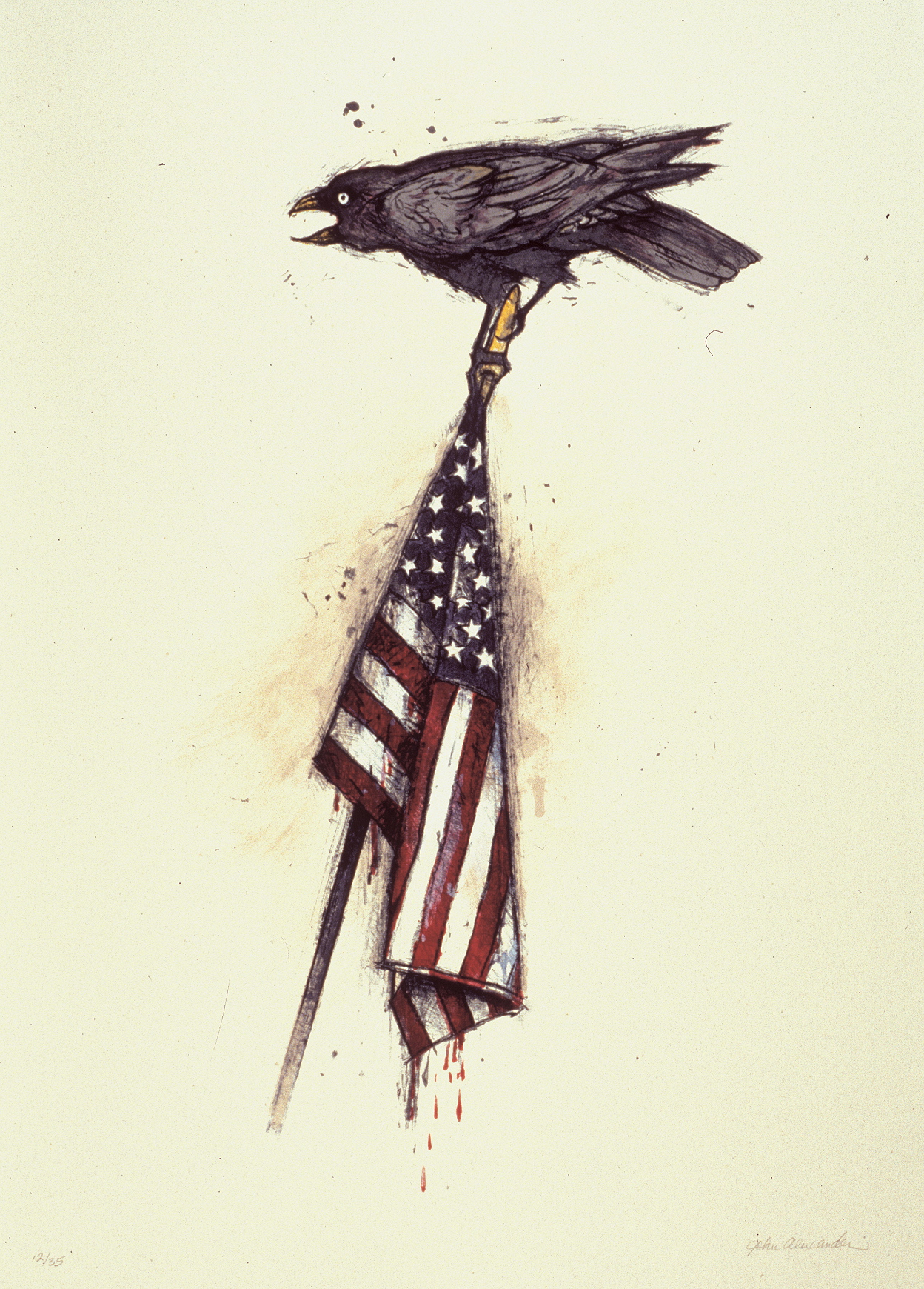 Raven on a Flag by John Alexander