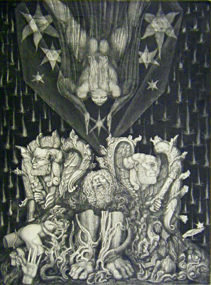 Adam’s Destruction and Promise by Ernst Fuchs