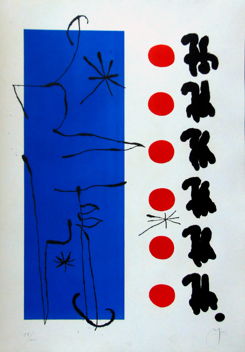 Red and Blue by Joan Miró