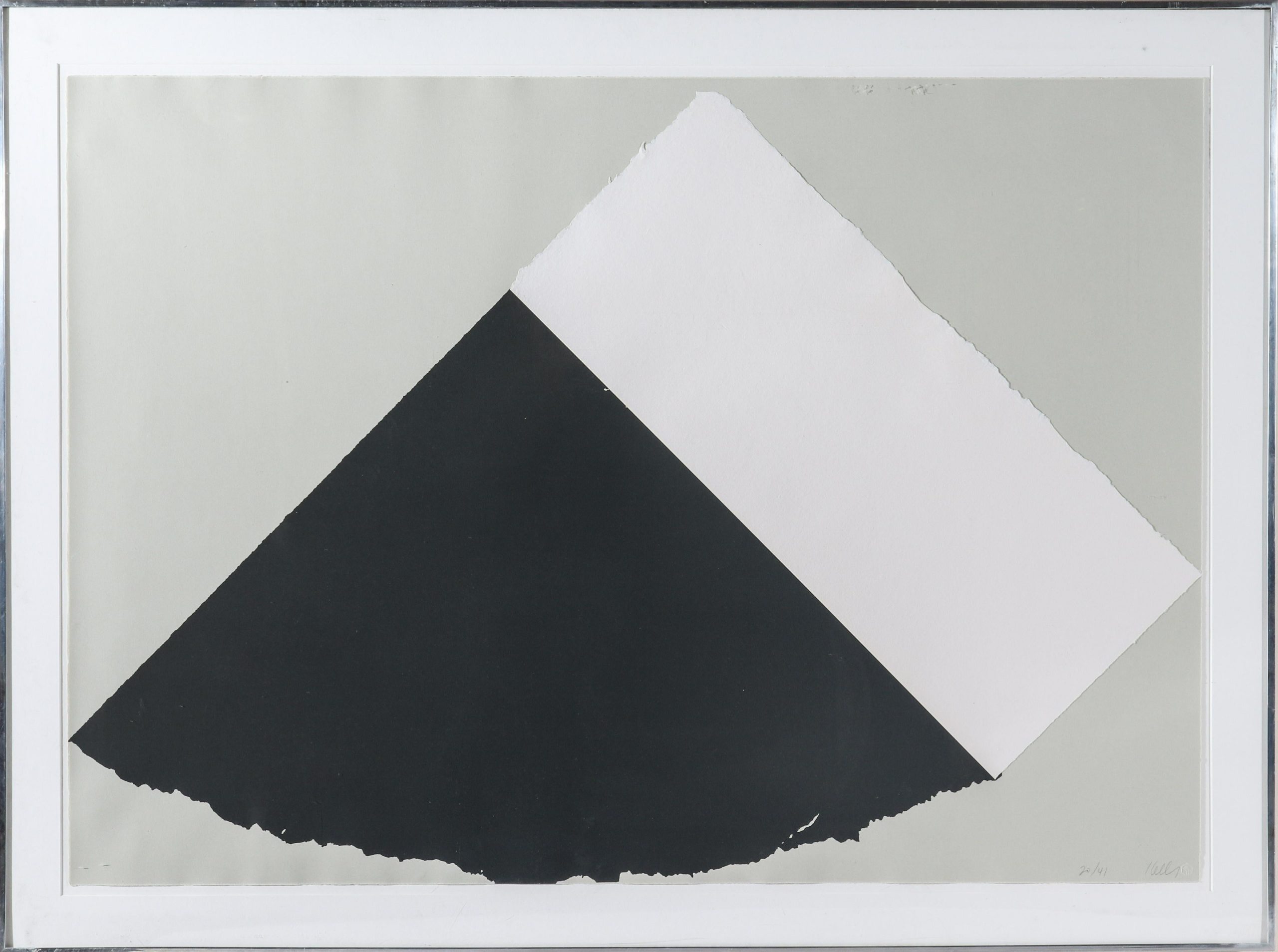 Dark Gray and White by Ellsworth Kelly