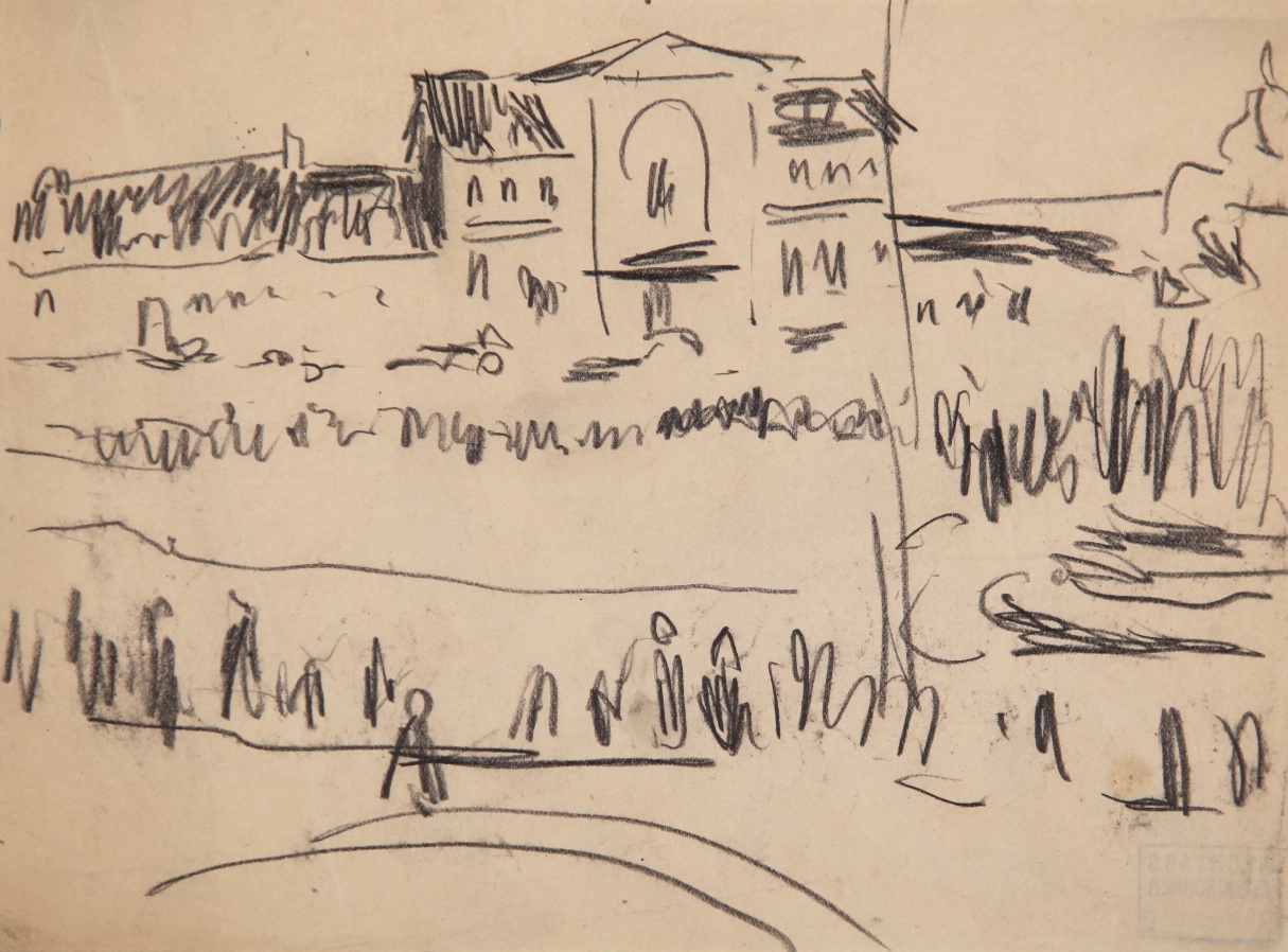 Dresdner Ansicht (View of Dresden) by Ernst Ludwig Kirchner