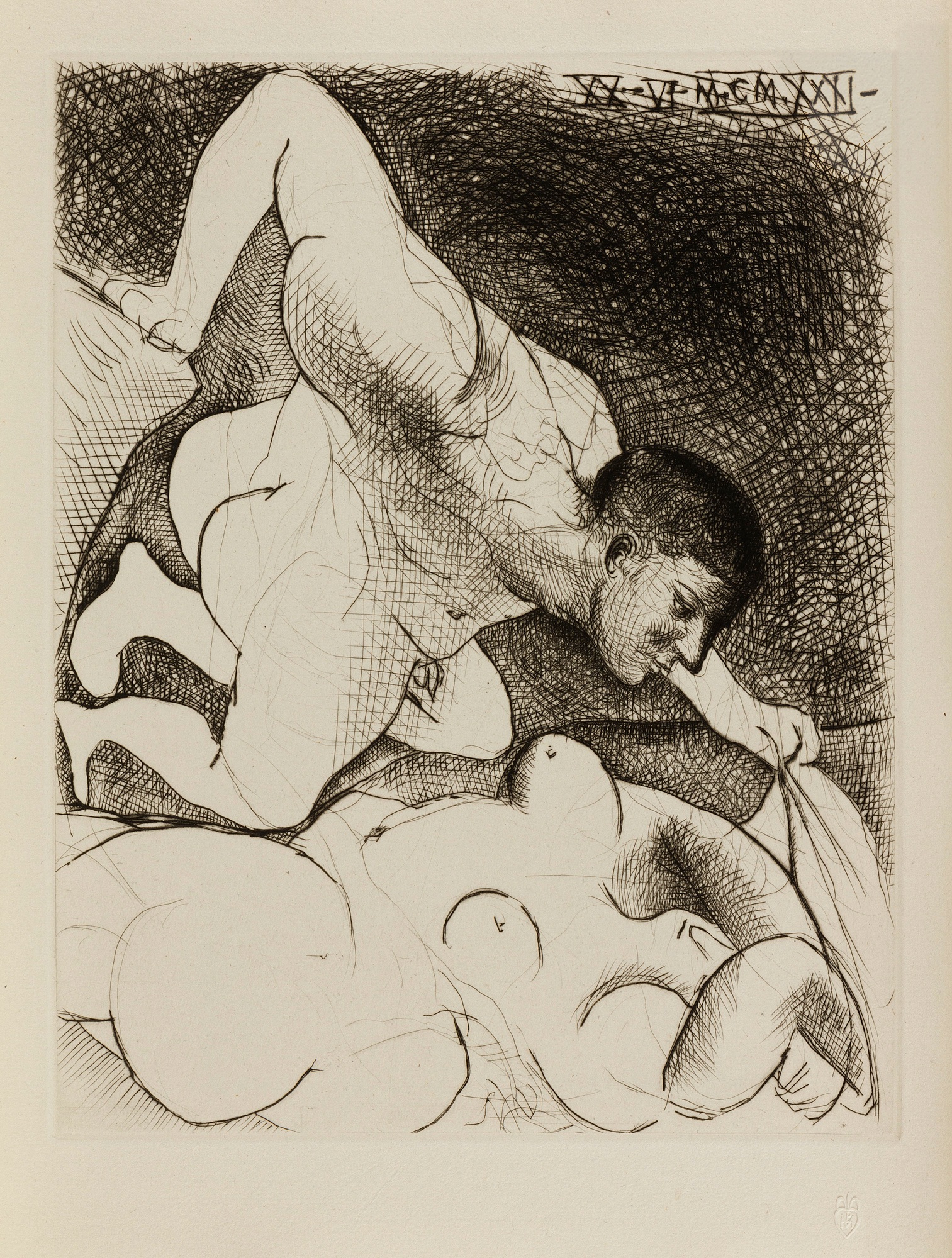 Homme dévoilant une femme by Pablo Picasso