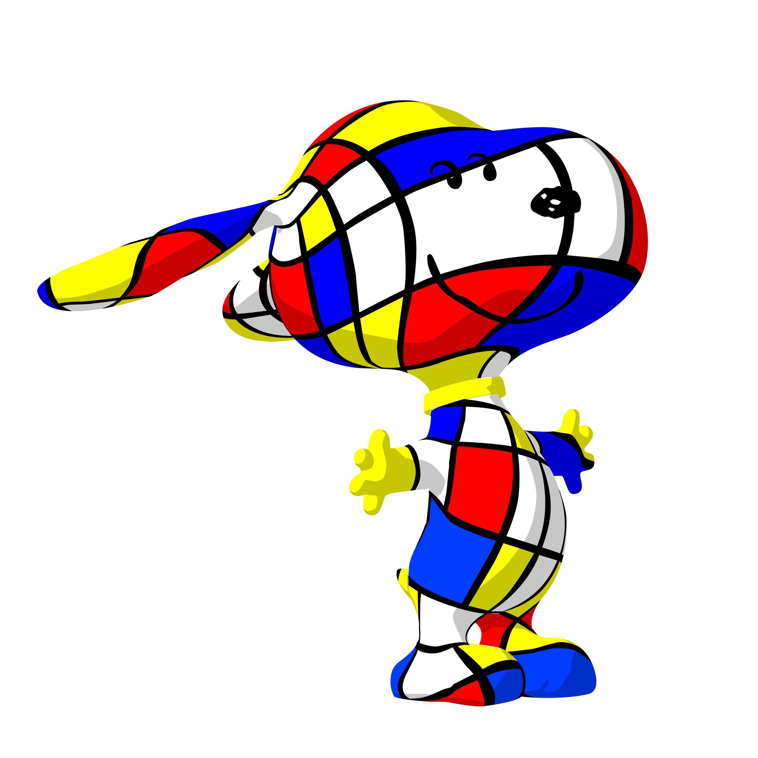 Snoopy Mondrian by Richard Levine