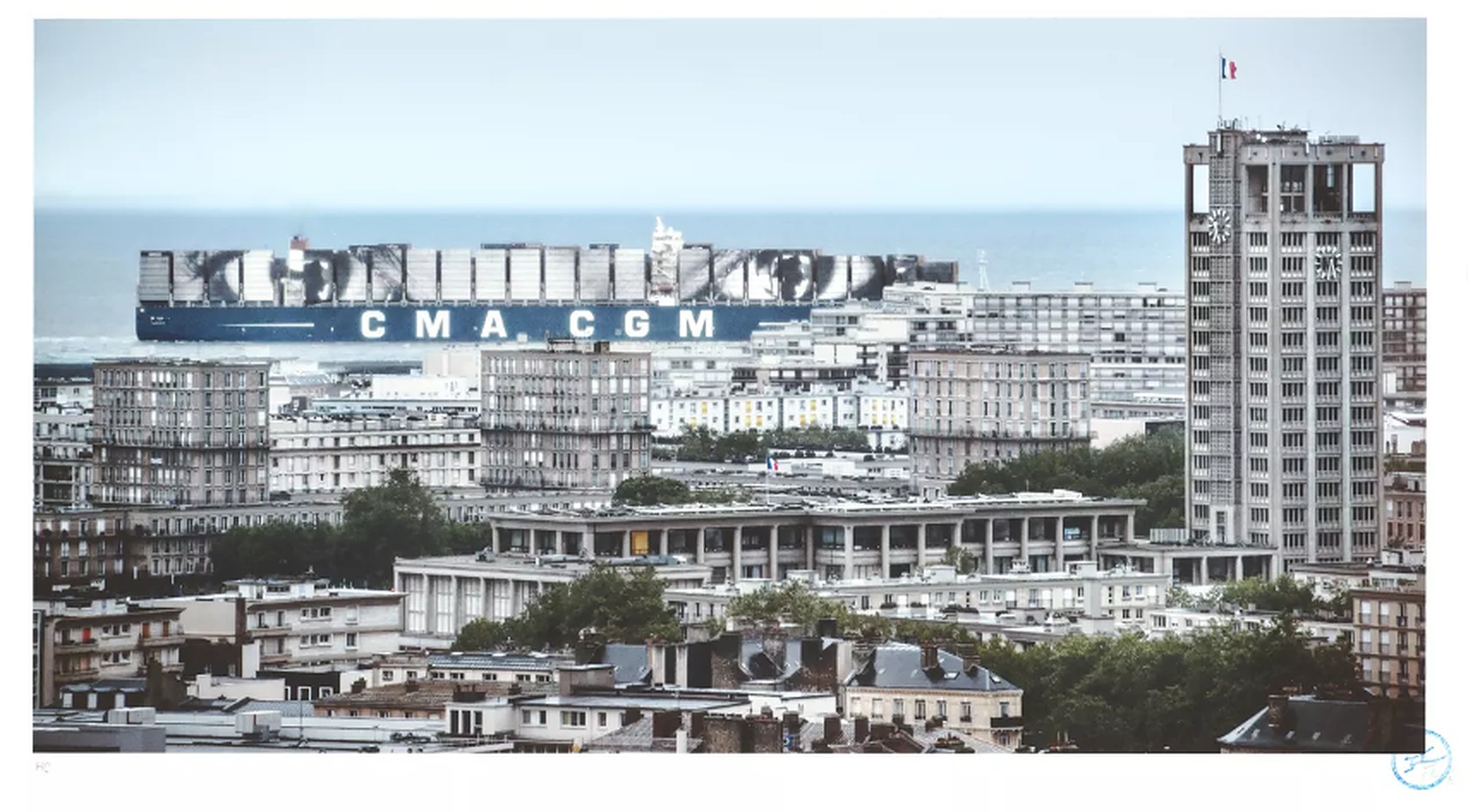 Women Are Heroes, Elizabeth Kamanga on Sea, Le Havre, France, 2017 by JR