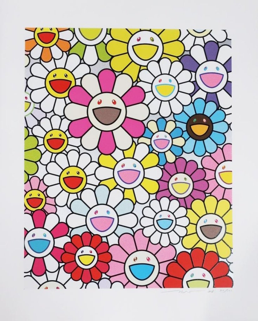 A Little Flower Painting: Pink, Purple and Many Other Colors by Takashi Murakami