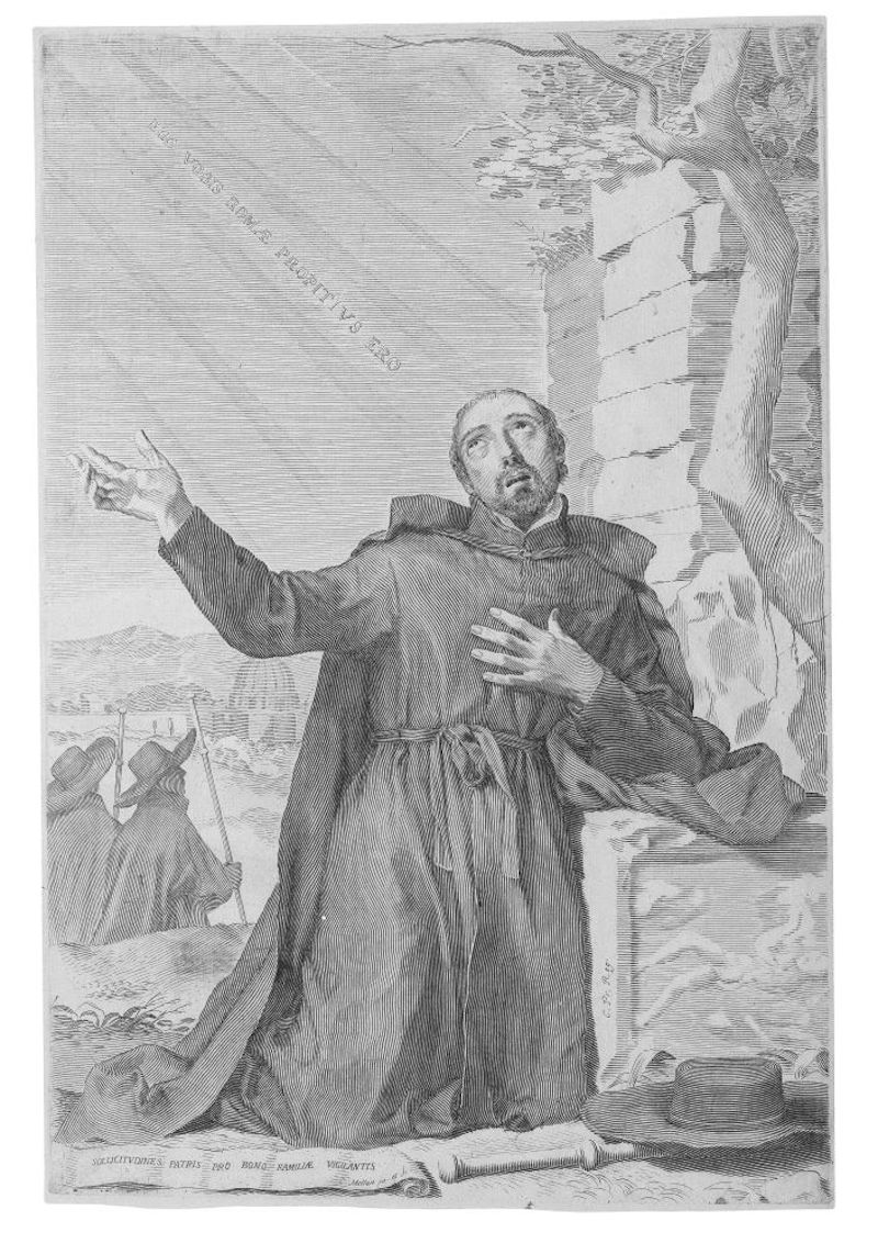 Saint Ignace de Loyola en extase by Claude Mellan