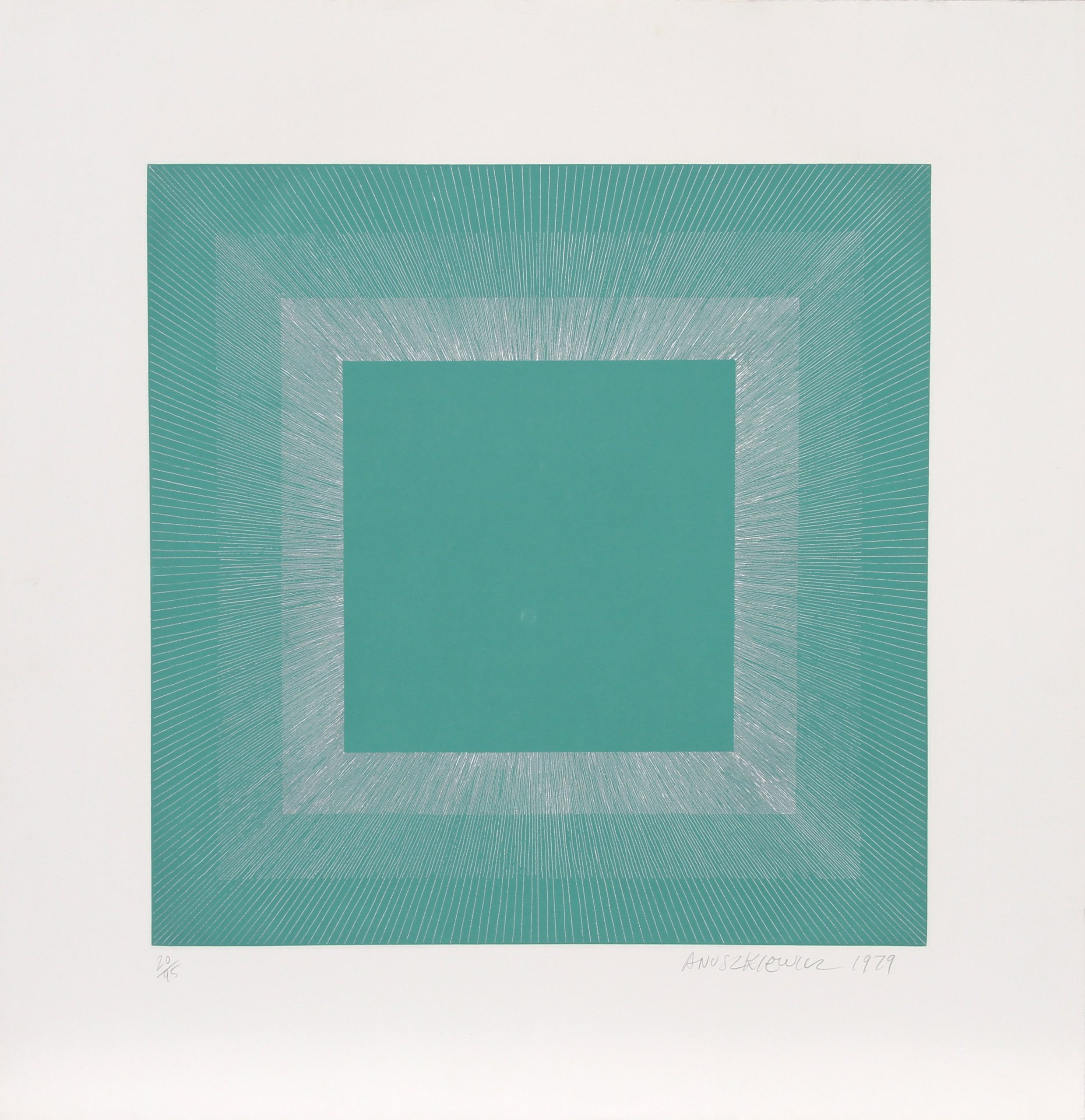 Winter Suite (Green with Silver) by Richard Anuszkiewicz