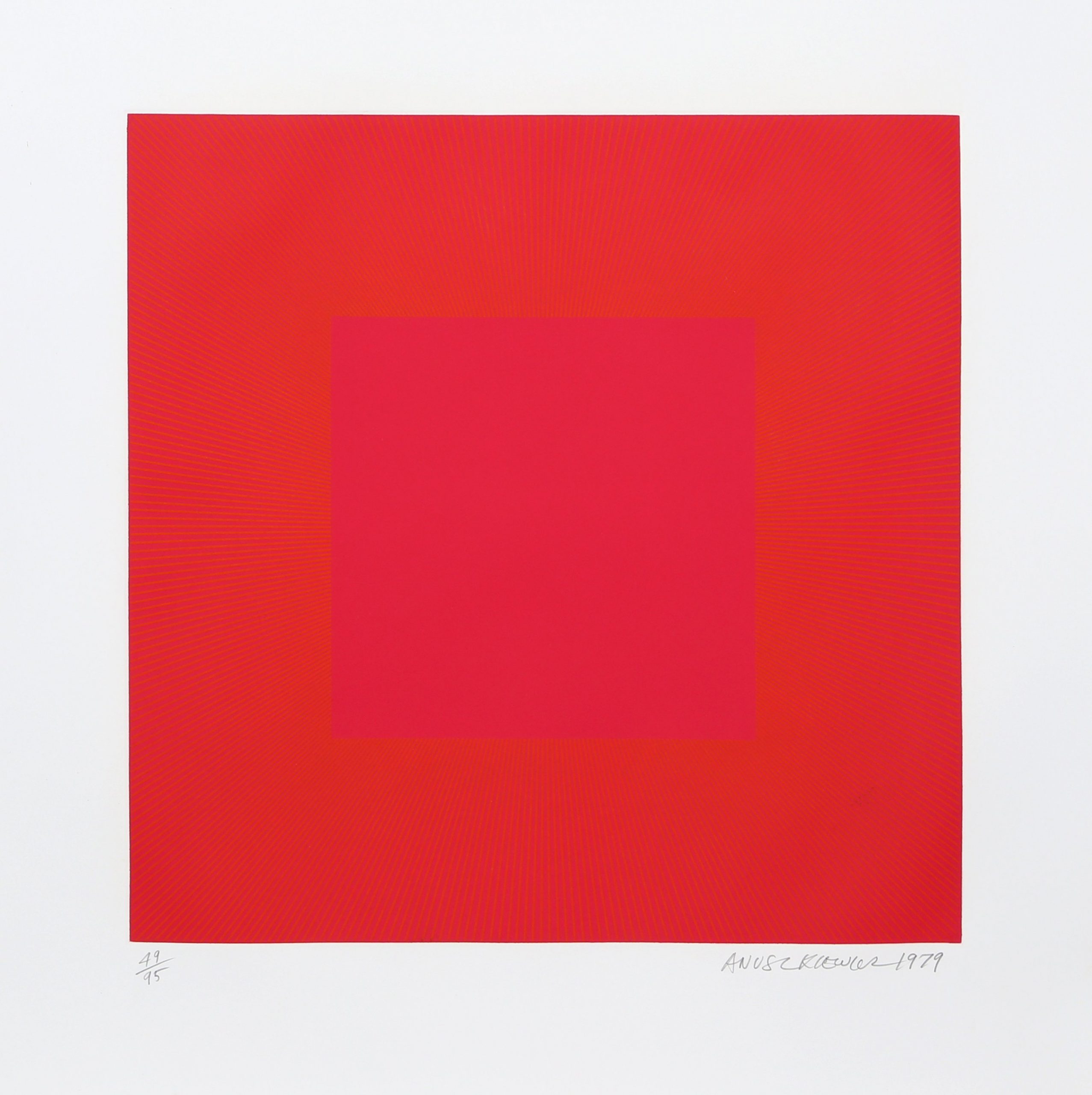 Summer Suite (Red with Gold IV) by Richard Anuszkiewicz