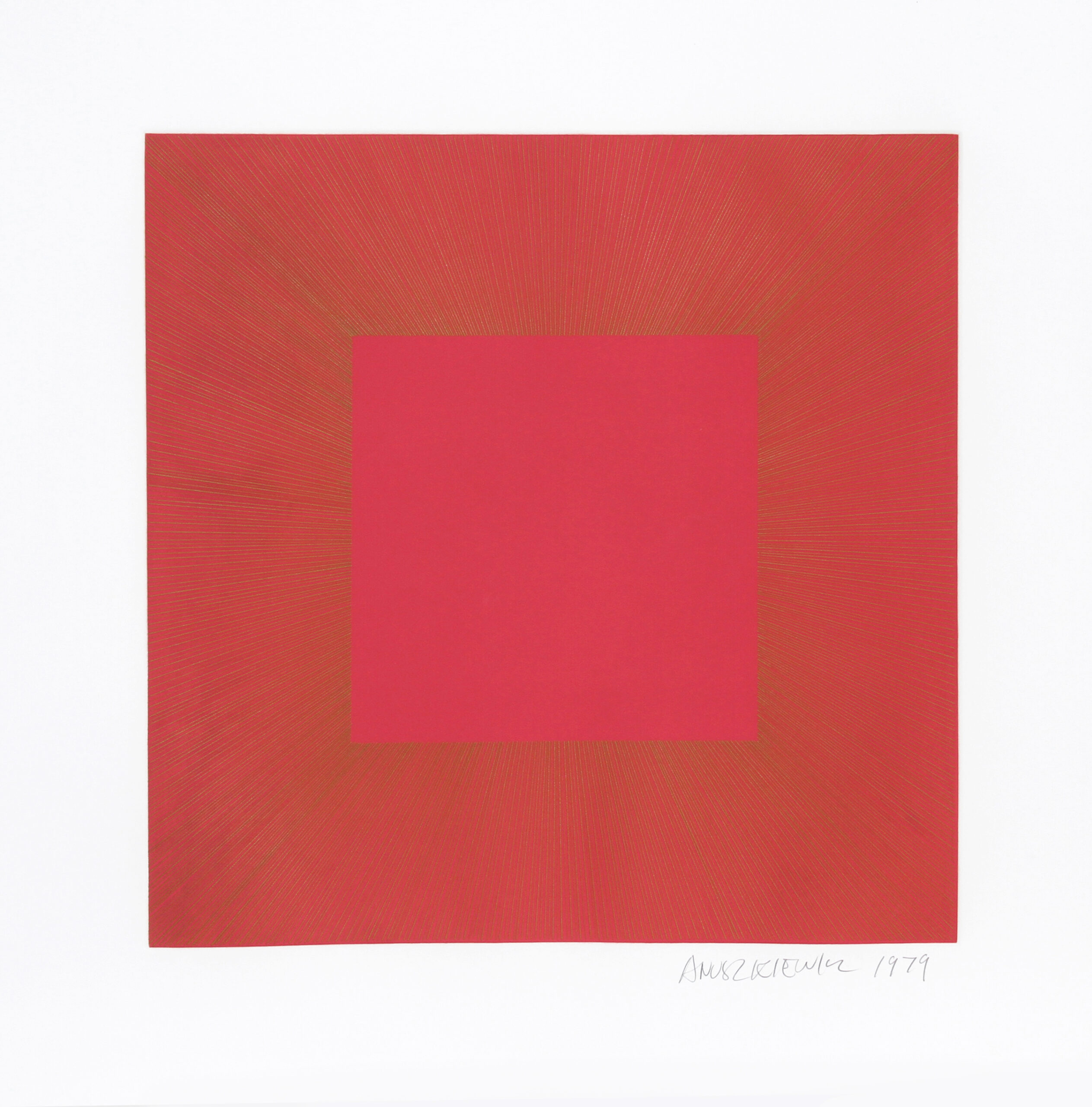 Summer Suite (Red with Gold I) by Richard Anuszkiewicz