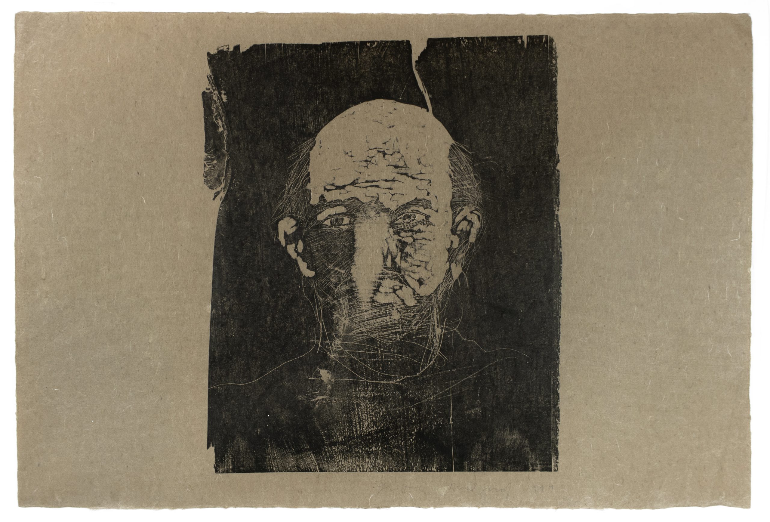 Woodcut Self Portrait by Jim Dine