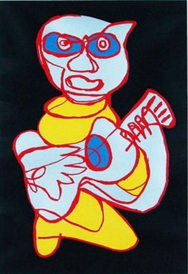 Kool luke singing hands by Karel Appel