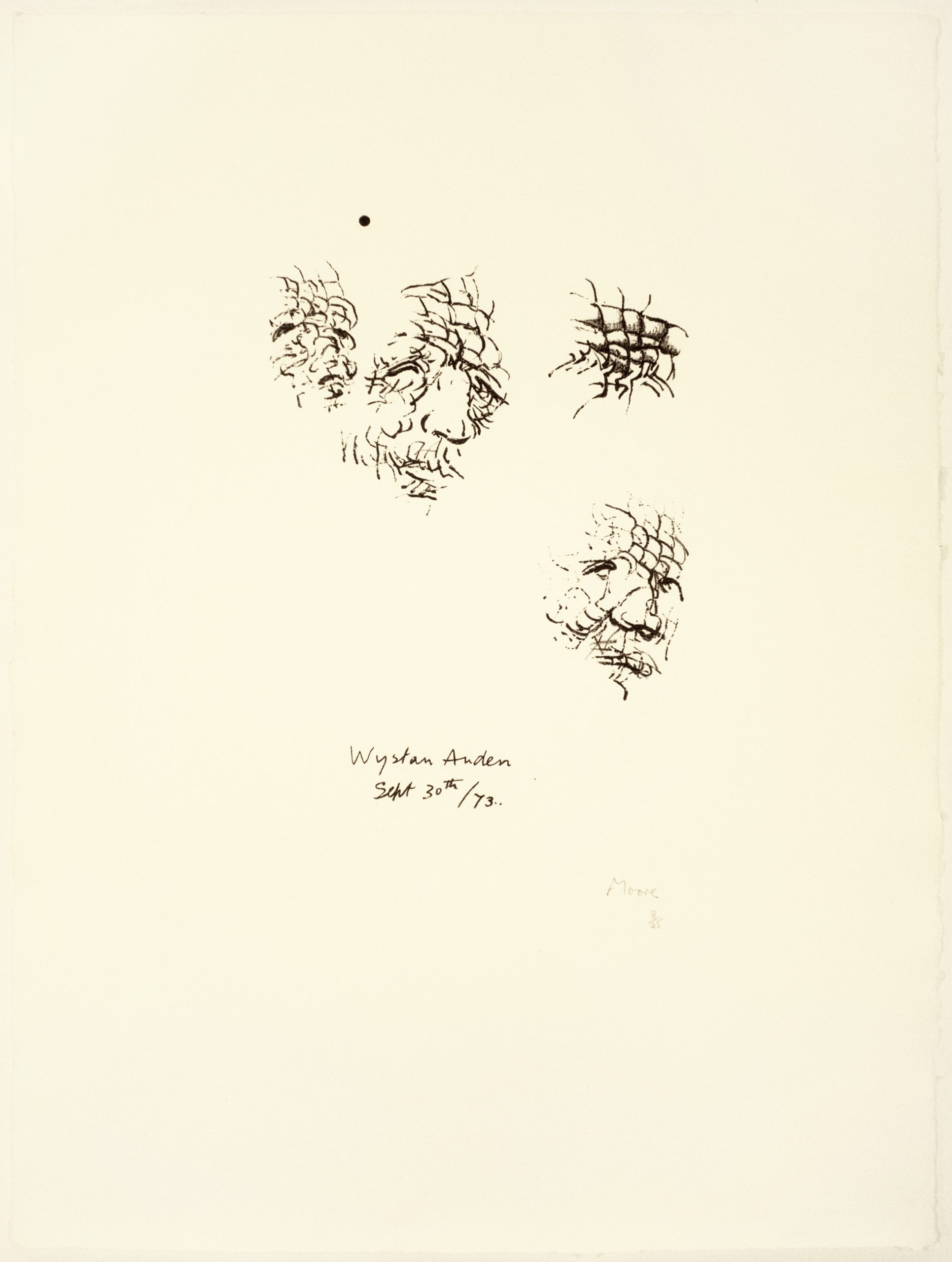 Sketches of Auden by Henry Moore