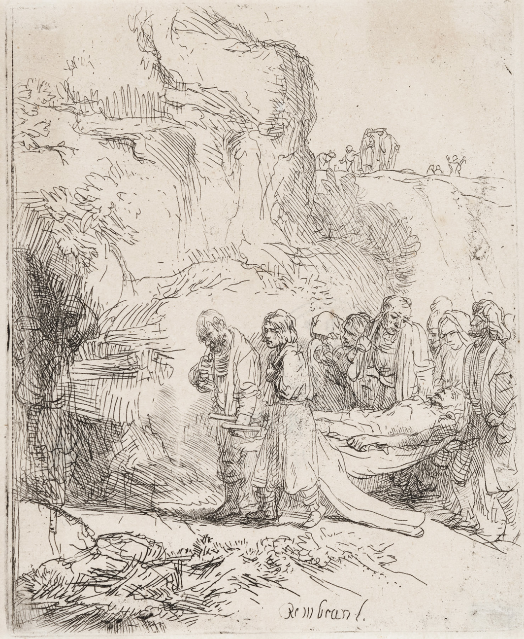 Christ Carried to the Tomb by Harmensz van Rijn Rembrandt