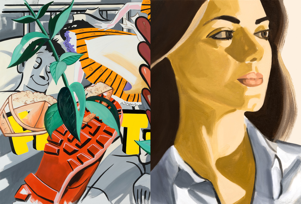 Verdiana with Hearts by David Salle