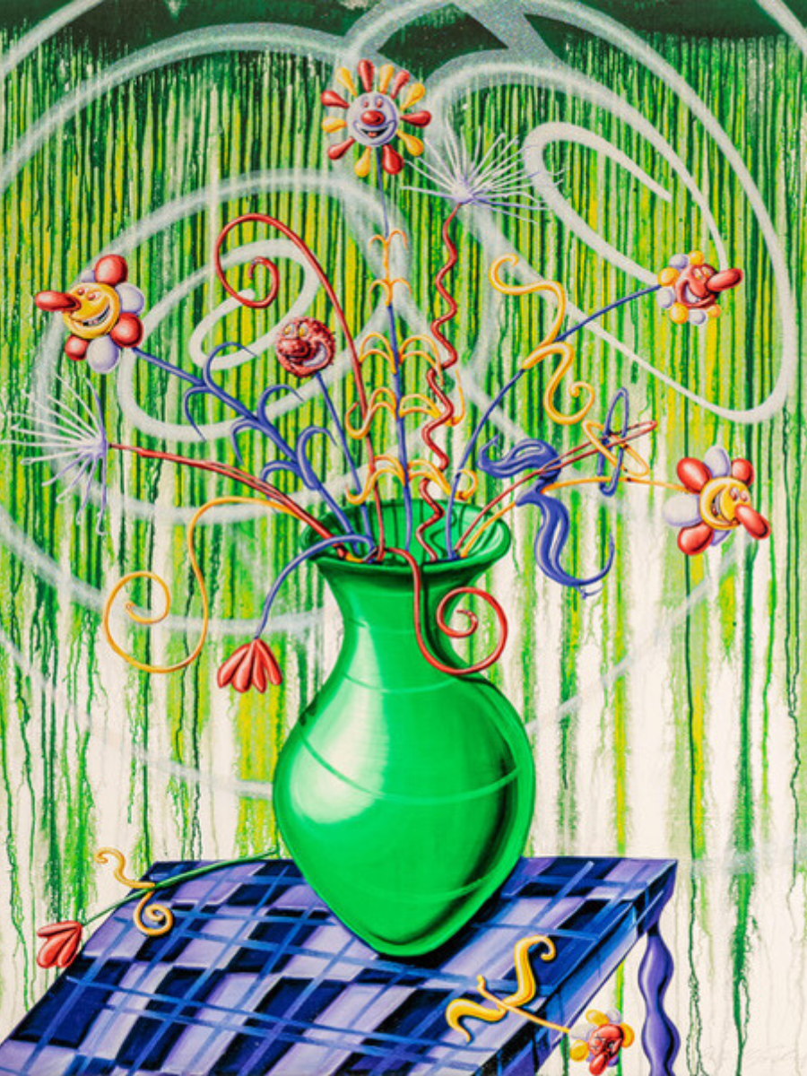 Flores (Green) by Kenny Scharf