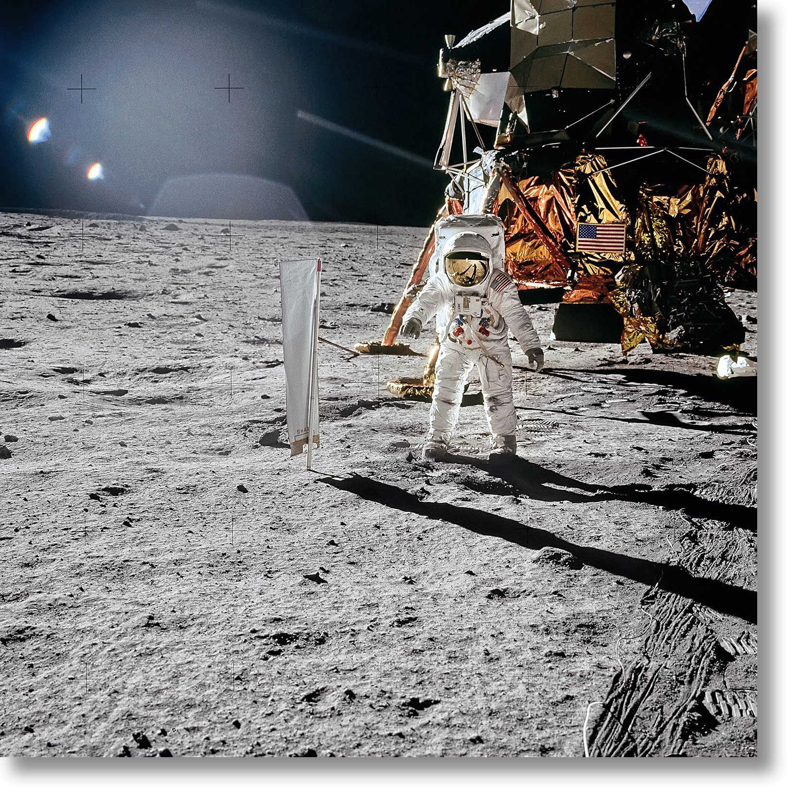 Apollo 11 – Solar Wind Composition Experiment by Buzz Aldrin