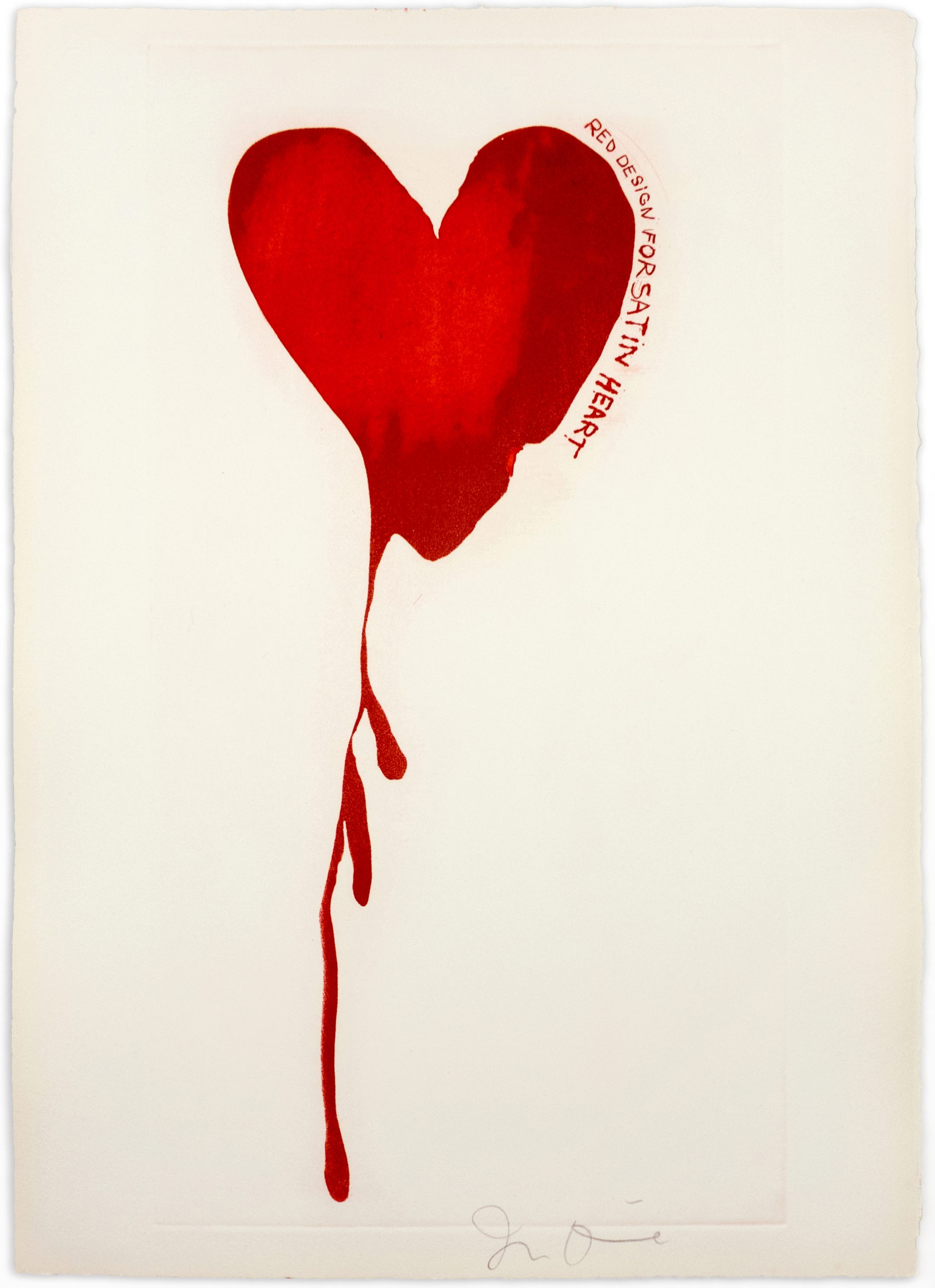 Red Design for Satin Heart from “The Picture of Dorian Gray” by Jim Dine