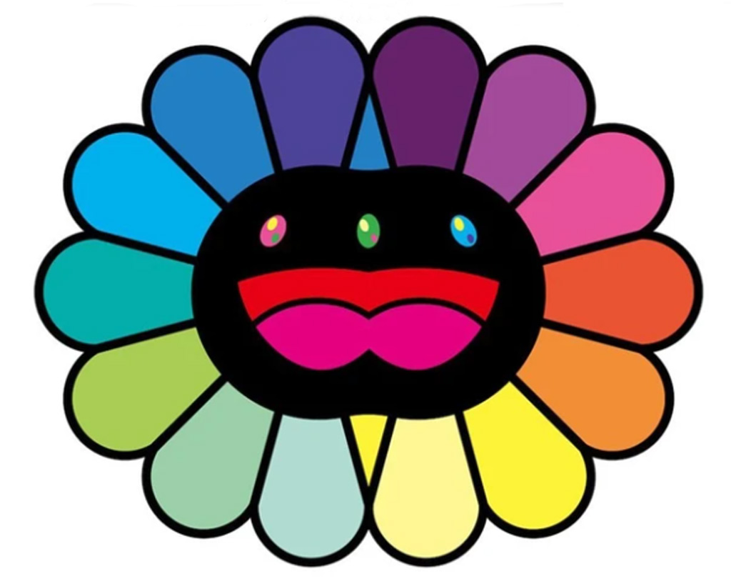 Multicolor Double Face: Black by Takashi Murakami