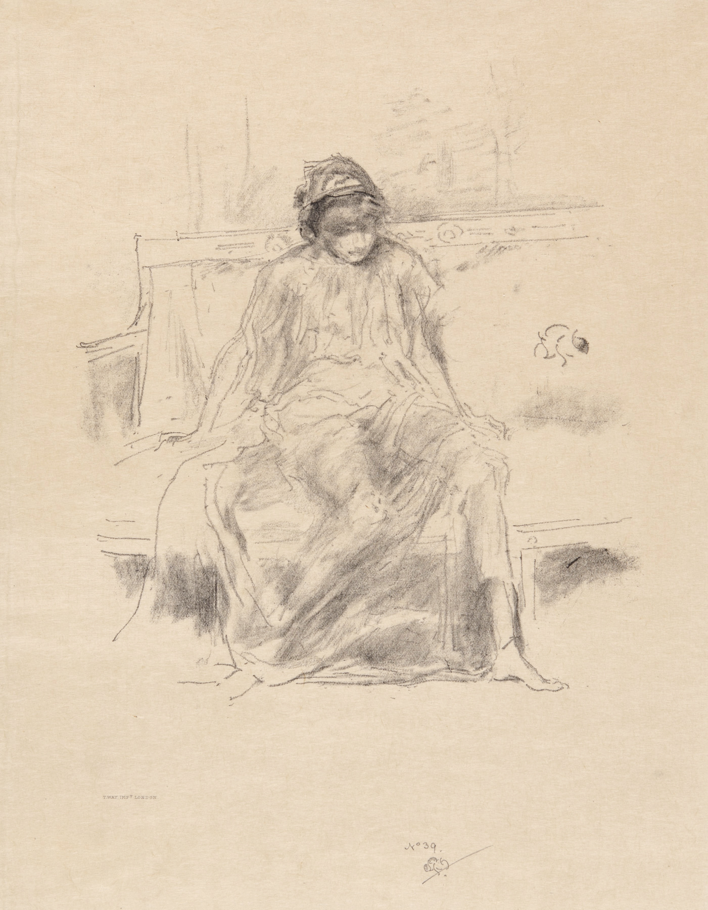 The Draped Figure – Seated by James Abbott McNeill Whistler